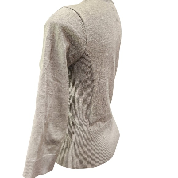Carmen gray 3/4‎ sleeve zip front cardigan womens size small - Picture 4 of 7